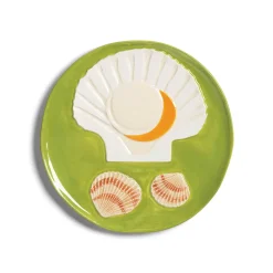 Set of 4 Assorted Seafood Side Plates, 16cm
