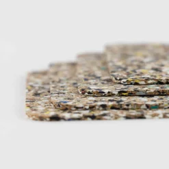 Set of 4 Beach Clean Recycled Cork Square Coasters, 10cm