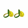 Set of 2 Beaded Lemon Napkin Rings
