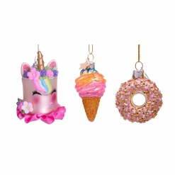 Set of 3 Desserts Bauble Tree Decorations