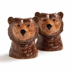 Set of 2 Grizzly Bear Salt and Pepper Shakers