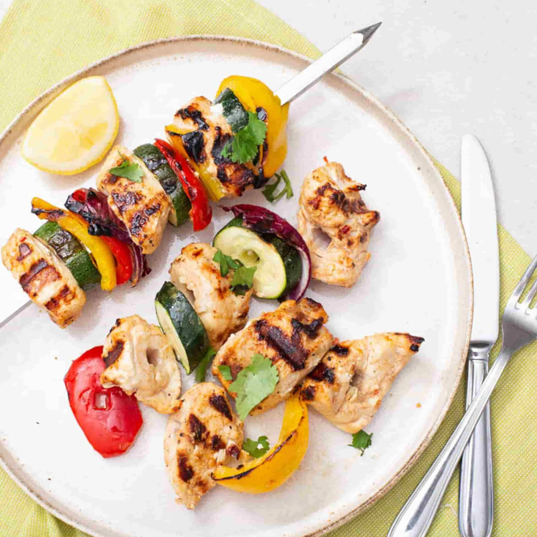 Set of 5 Heavy Duty Kebab BBQ Skewers, 53cm