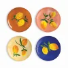 Set of 4 Lemon Side Plates, 16cm