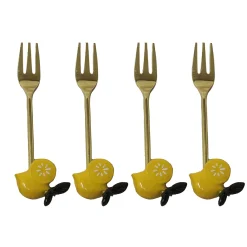 Set of 4 Lemon Tasting Forks