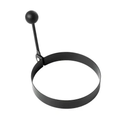 Set of 2 Non-Stick Egg Rings with Folding Handle