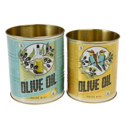 Set of 2 Olive Oil Utensil Jars