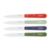 Set of 4 Opinel No 112 Coloured Beechwood Handle Paring Knives, 10cm