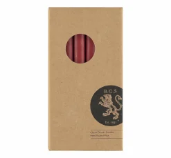 Set of 6 Red Dinner Candles