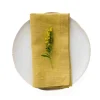 Set of 2 Yellow Linen Napkins