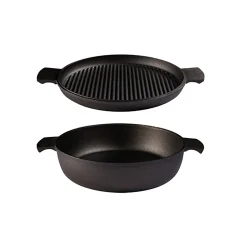 Skeppshult Cast Iron Combo Dutch Oven with Frying Pan Lid, 27cm