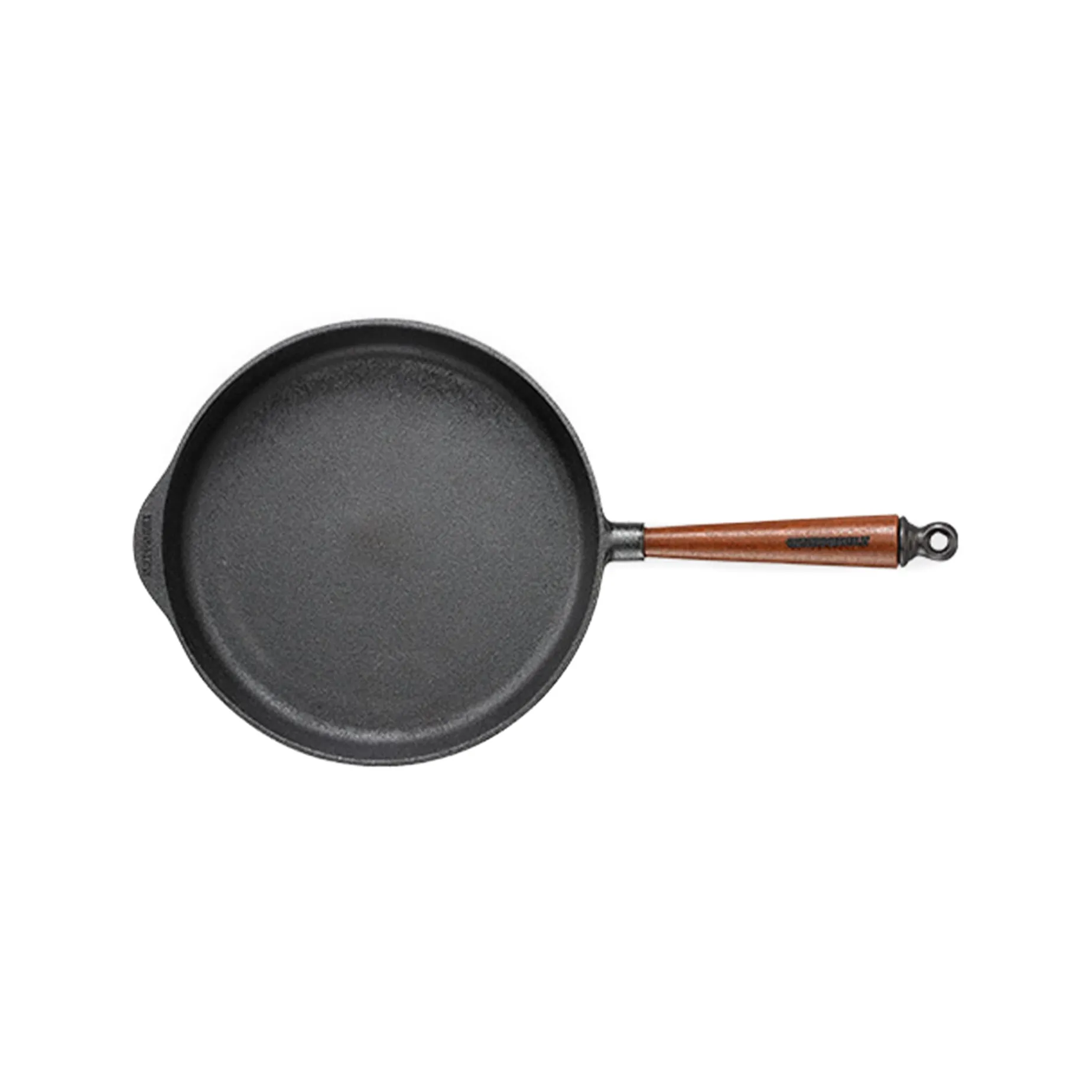 Skeppshult Cast Iron Deep Frying Pan with Beech Wood Handle, 28cm