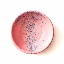 Splatter Fest Enamel Bowl, Pink