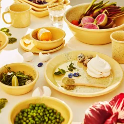 Splatter Fest Enamel Roasting and Serving Dish, Yellow