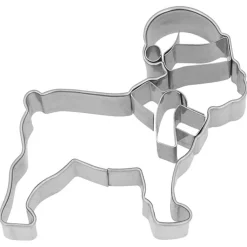 Stainless Steel Christmas Mastiff Cookie Cutter, 6cm