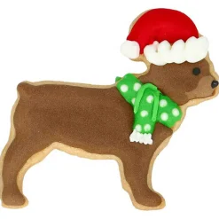 Stainless Steel Christmas Mastiff Cookie Cutter, 6cm