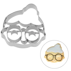 Stainless Steel Mrs. Claus Cookie Cutter, 5cm