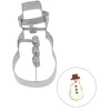 Stainless Steel Snowman Cookie Cutter, 8cm