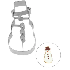Stainless Steel Snowman Cookie Cutter, 8cm