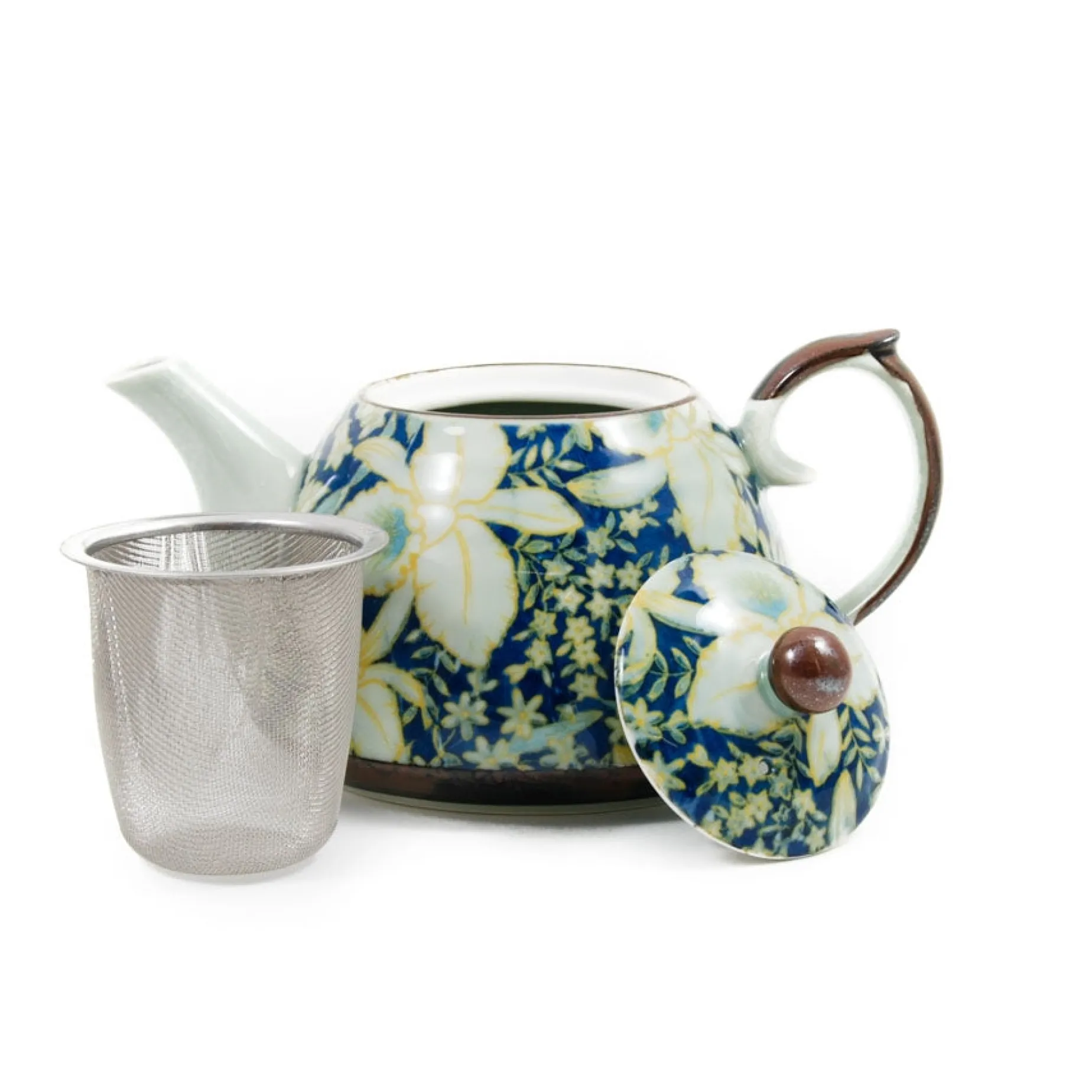 Suisen Blue Japanese Teapot