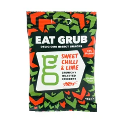 Sweet Chilli & Lime Crunchy Roasted Crickets, 15g