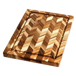 Teakhaus Herringbone Cutting Board Medium Thickness, Medium