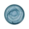 Teal Marble Glass Bread Plate, 15.5cm
