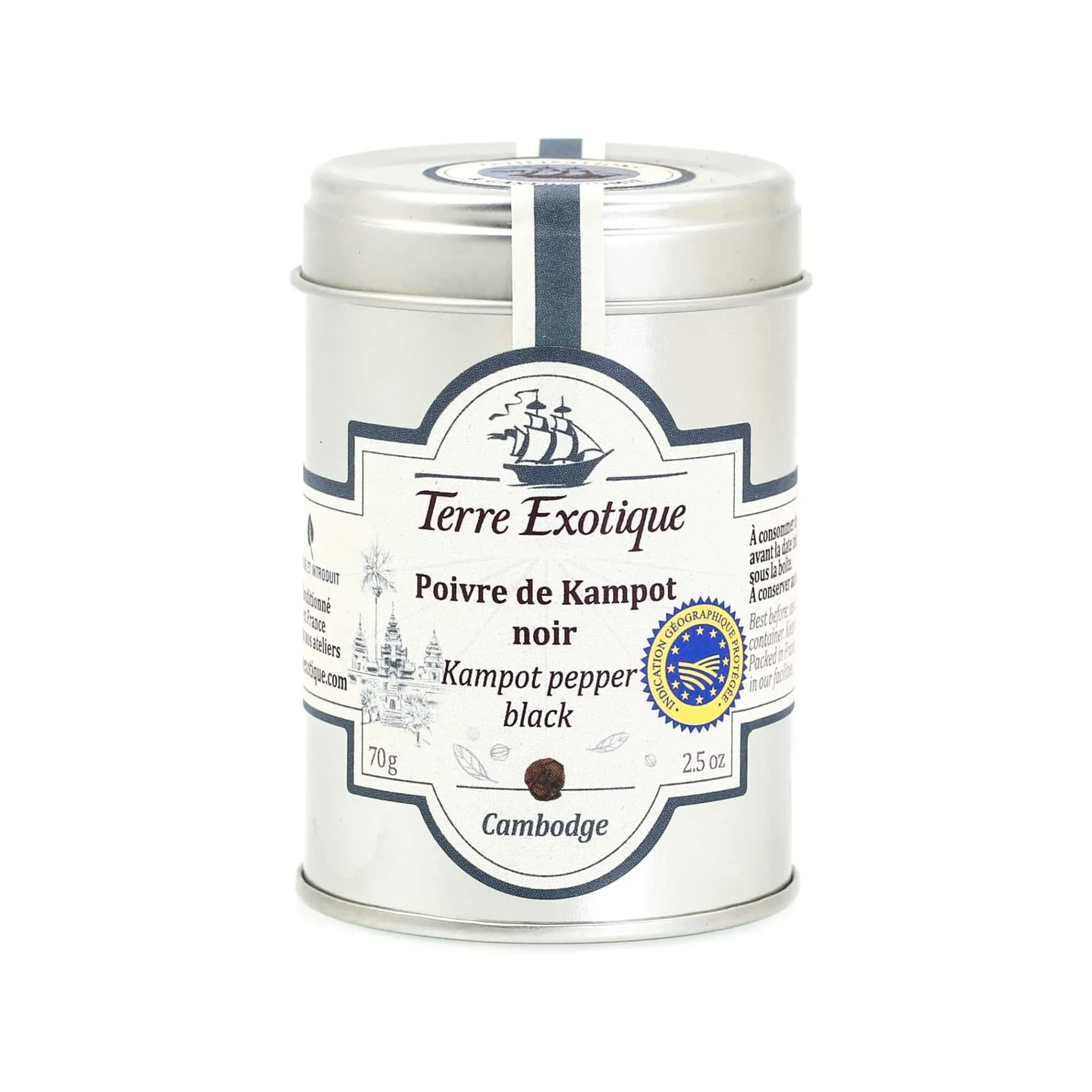 Terre Exotique Black Kampot Pepper PGI, 70g