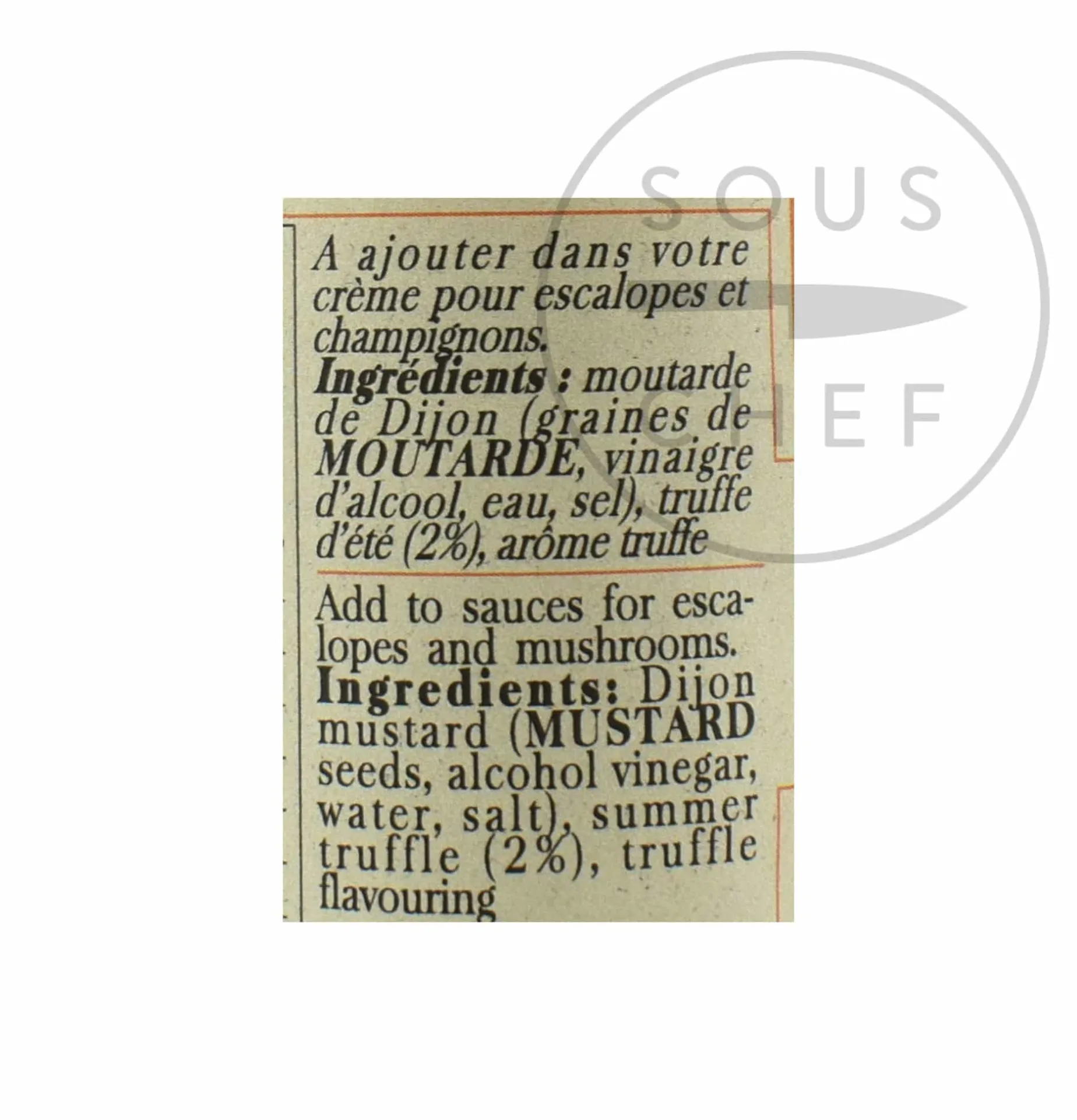 Terre Exotique Mustard With Summer Truffle (2%), 100g