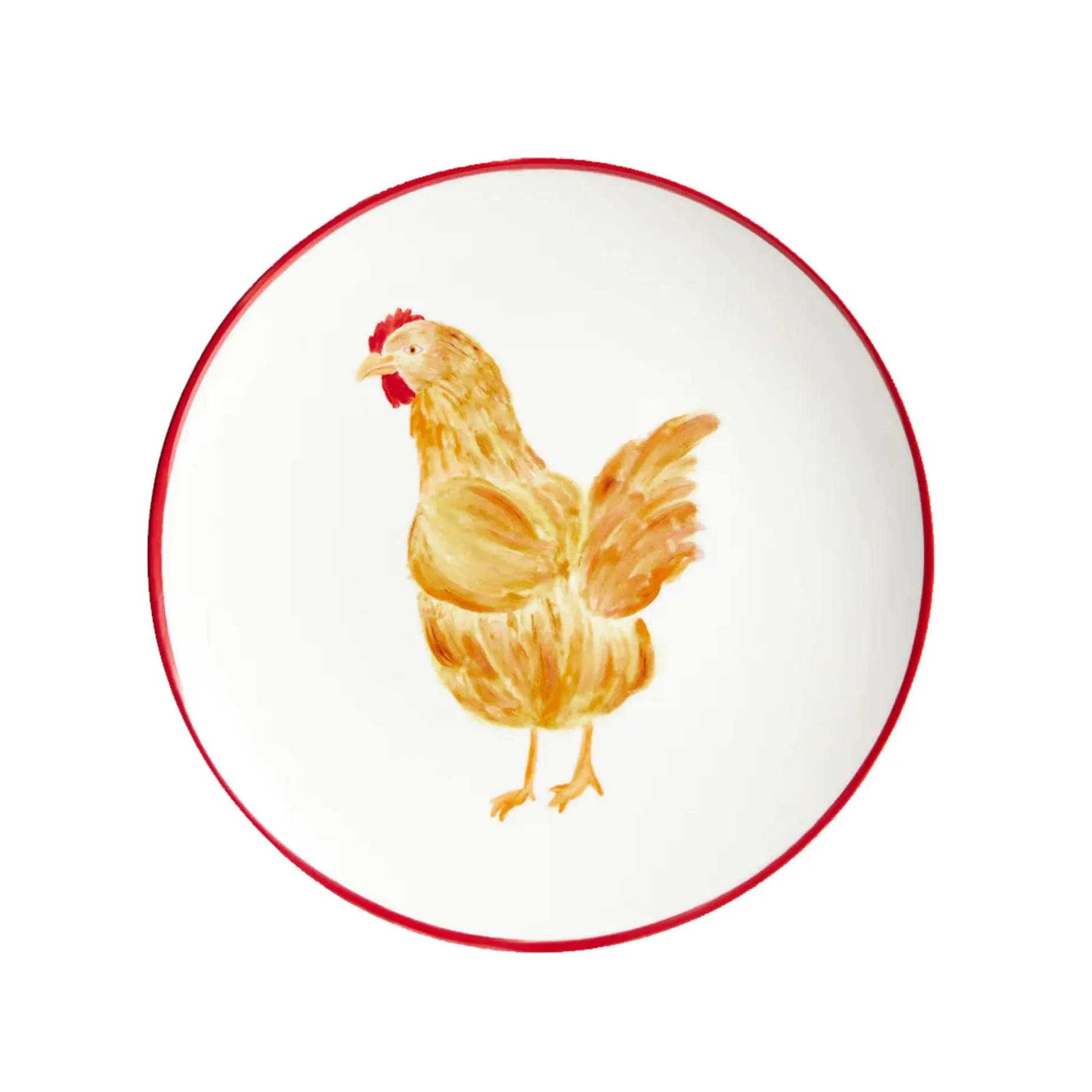 The Platera Conchi Chicken Porcelain Side Plate, 21cm