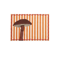 The Platera Striped Shiitake Mushroom Cotton Placemat