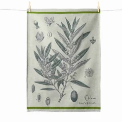 Tissage Moutet Olive French Jacquard Tea Towel