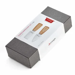 Triangle Set of 2 Parmesan Knives with Ash Wood Handles