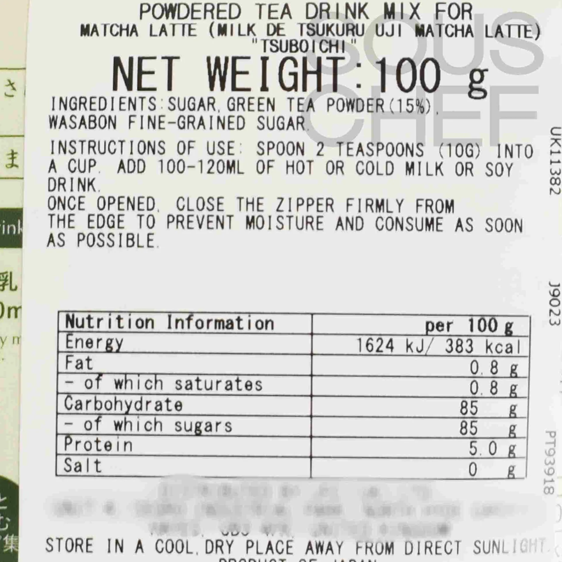 Tsuboichi Matcha Latte Drink Mix, 100g