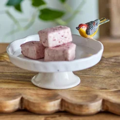 Tweet White Stoneware Cake Stand, 19cm