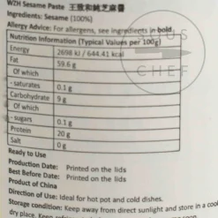 Wangzhihe Chinese Sesame Paste, 225g