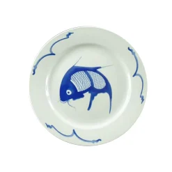 White & Blue Carp Charger Plate, 30cm