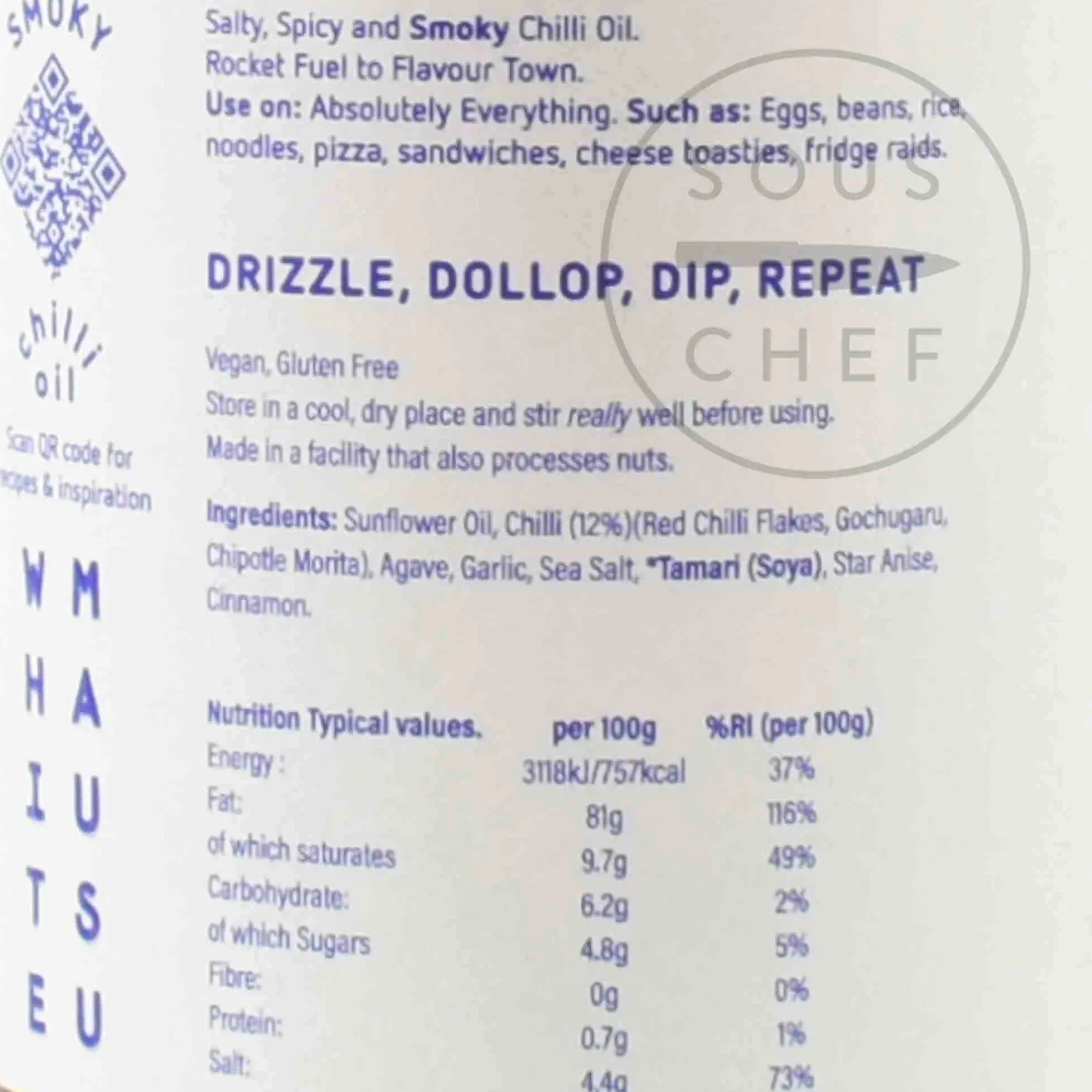 White Mausu Smoky Chilli Oil, 240g