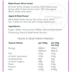 William Fox Premium Elderflower Syrup, 750ml