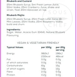 William Fox Premium Rhubarb Syrup, 750ml