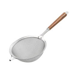 Wood Handle Stainless Steel Mesh Strainer