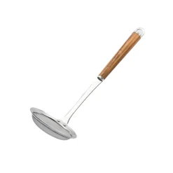 Wood Handle Stainless Steel Fine Mesh Skimmer