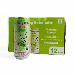 12x Boba Matcha Milk Tea, 470ml