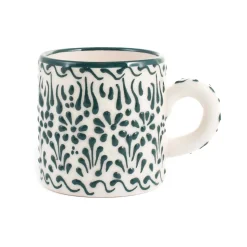 Yesil Ve Beyaz Boyali Coffee Cup, 140ml