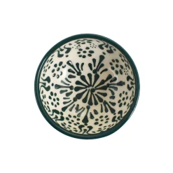Yesil Ve Beyaz Boyali Dipping Bowl, 9.5cm