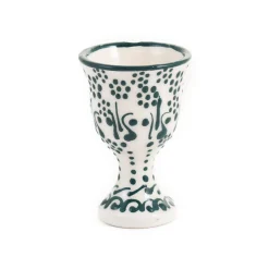 Yesil Ve Beyaz Boyali Egg Cup