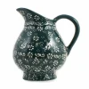 Yesil Ve Beyaz Boyali Round Jug, 2 Litre